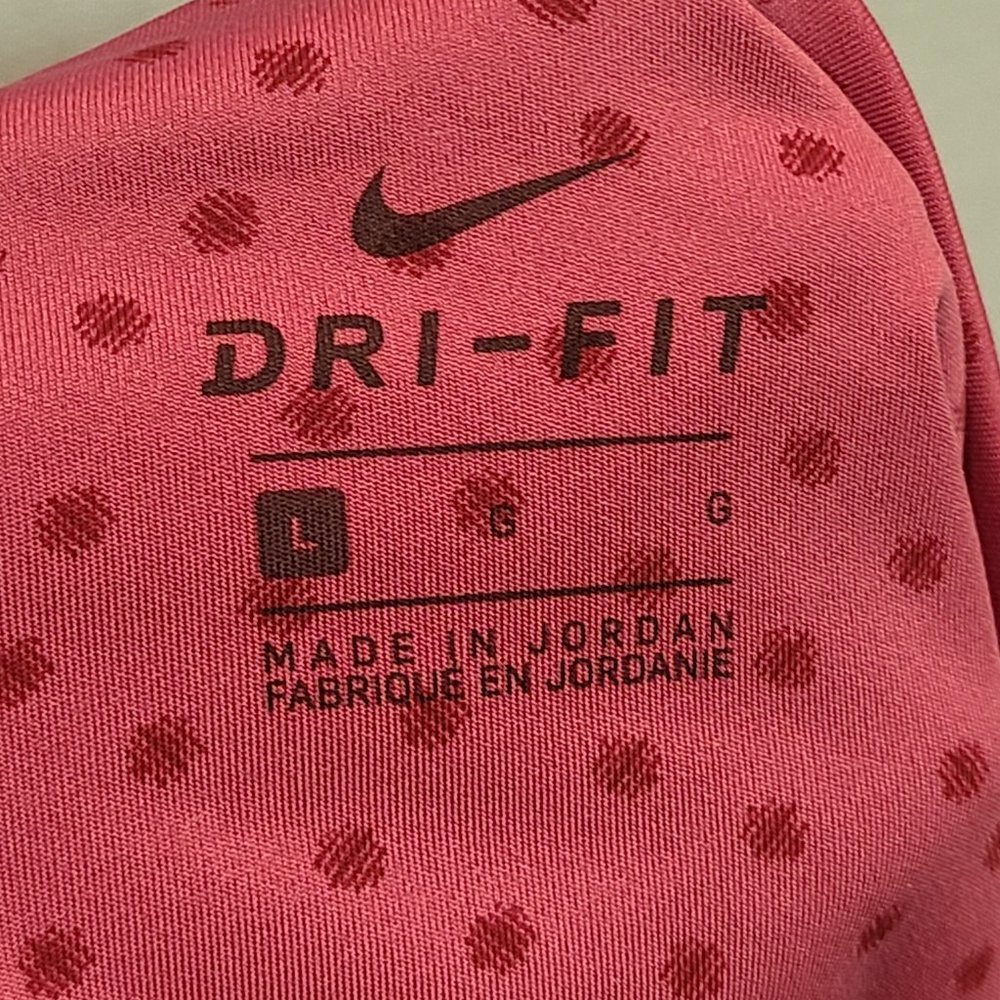Nike Pink Fold-Over Waist Leggings with Dot Print - Picture 5 of 8